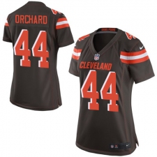Women's Nike Cleveland Browns #44 Nate Orchard Game Brown Team Color NFL Jersey