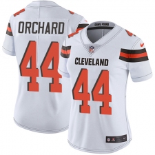Women's Nike Cleveland Browns #44 Nate Orchard White Vapor Untouchable Limited Player NFL Jersey