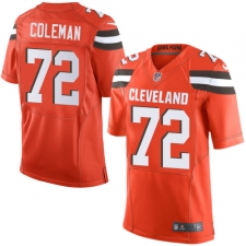 Men's Nike Cleveland Browns #72 Shon Coleman Elite Orange Alternate NFL Jersey