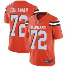 Men's Nike Cleveland Browns #72 Shon Coleman Orange Alternate Vapor Untouchable Limited Player NFL Jersey