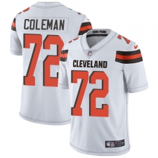 Men's Nike Cleveland Browns #72 Shon Coleman White Vapor Untouchable Limited Player NFL Jersey