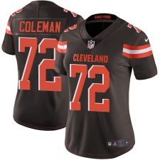 Women's Nike Cleveland Browns #72 Shon Coleman Elite Brown Team Color NFL Jersey
