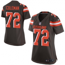 Women's Nike Cleveland Browns #72 Shon Coleman Game Brown Team Color NFL Jersey