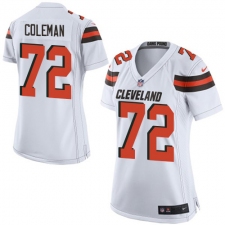 Women's Nike Cleveland Browns #72 Shon Coleman Game White NFL Jersey