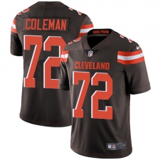 Youth Nike Cleveland Browns #72 Shon Coleman Brown Team Color Vapor Untouchable Limited Player NFL Jersey