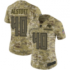Women's Nike Tampa Bay Buccaneers #40 Mike Alstott Limited Camo 2018 Salute to Service NFL Jersey