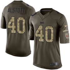 Youth Nike Tampa Bay Buccaneers #40 Mike Alstott Elite Green Salute to Service NFL Jersey