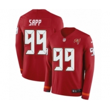 Youth Nike Tampa Bay Buccaneers #99 Warren Sapp Limited Red Therma Long Sleeve NFL Jersey