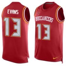Men's Nike Tampa Bay Buccaneers #13 Mike Evans Limited Red Player Name & Number Tank Top NFL Jersey