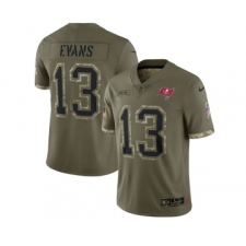Men's Tampa Bay Buccaneers #13 Mike Evans 2022 Olive Salute To Service Limited Stitched Jersey