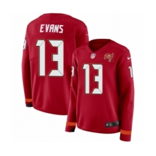 Women's Nike Tampa Bay Buccaneers #13 Mike Evans Limited Red Therma Long Sleeve NFL Jersey
