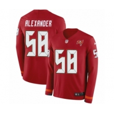 Men's Nike Tampa Bay Buccaneers #58 Kwon Alexander Limited Red Therma Long Sleeve NFL Jersey