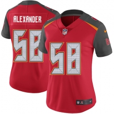 Women's Nike Tampa Bay Buccaneers #58 Kwon Alexander Elite Red Team Color NFL Jersey