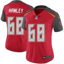 Women's Nike Tampa Bay Buccaneers #68 Joe Hawley Elite Red Team Color NFL Jersey