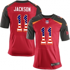 Men's Nike Tampa Bay Buccaneers #11 DeSean Jackson Elite Red Home USA Flag Fashion NFL Jersey