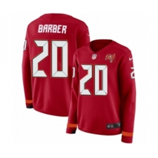 Women's Nike Tampa Bay Buccaneers #20 Ronde Barber Limited Red Therma Long Sleeve NFL Jersey