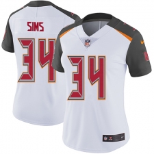Women's Nike Tampa Bay Buccaneers #34 Charles Sims White Vapor Untouchable Limited Player NFL Jersey