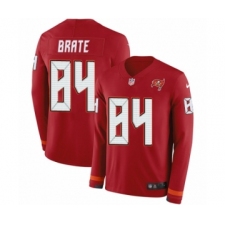 Men's Nike Tampa Bay Buccaneers #84 Cameron Brate Limited Red Therma Long Sleeve NFL Jersey