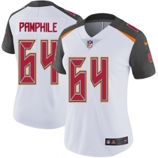 Women's Nike Tampa Bay Buccaneers #64 Kevin Pamphile White Vapor Untouchable Limited Player NFL Jersey
