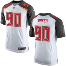 Men's Nike Tampa Bay Buccaneers #90 Chris Baker Elite White NFL Jersey