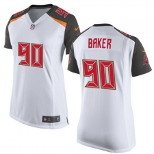 Women's Nike Tampa Bay Buccaneers #90 Chris Baker Game White NFL Jersey
