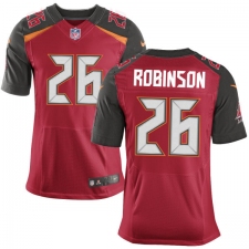 Men's Nike Tampa Bay Buccaneers #26 Josh Robinson Elite Red Team Color NFL Jersey