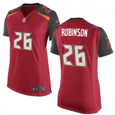 Women's Nike Tampa Bay Buccaneers #26 Josh Robinson Game Red Team Color NFL Jersey