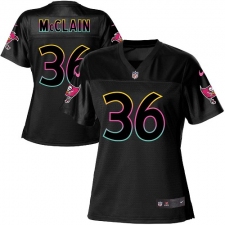 Women's Nike Tampa Bay Buccaneers #36 Robert McClain Game Black Fashion NFL Jersey