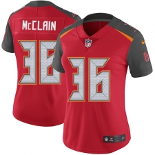 Women's Nike Tampa Bay Buccaneers #36 Robert McClain Red Team Color Vapor Untouchable Limited Player NFL Jersey
