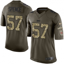 Men's Nike Tampa Bay Buccaneers #57 Noah Spence Elite Green Salute to Service NFL Jersey