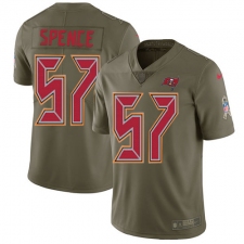Men's Nike Tampa Bay Buccaneers #57 Noah Spence Limited Olive 2017 Salute to Service NFL Jersey