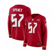 Women's Nike Tampa Bay Buccaneers #57 Noah Spence Limited Red Therma Long Sleeve NFL Jersey