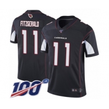 Men's Arizona Cardinals #11 Larry Fitzgerald Black Alternate Vapor Untouchable Limited Player 100th Season Football Jersey