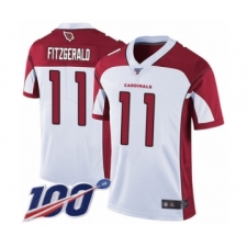 Men's Arizona Cardinals #11 Larry Fitzgerald White Vapor Untouchable Limited Player 100th Season Football Jersey