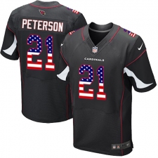 Men's Nike Arizona Cardinals #21 Patrick Peterson Elite Black Alternate USA Flag Fashion NFL Jersey