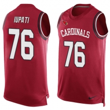 Men's Nike Arizona Cardinals #76 Mike Iupati Limited Red Player Name & Number Tank Top NFL Jersey