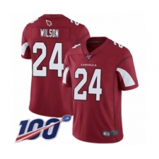 Men's Arizona Cardinals #24 Adrian Wilson Red Team Color Vapor Untouchable Limited Player 100th Season Football Jersey