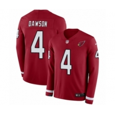 Men's Nike Arizona Cardinals #4 Phil Dawson Limited Red Therma Long Sleeve NFL Jersey