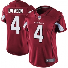 Women's Nike Arizona Cardinals #4 Phil Dawson Red Team Color Vapor Untouchable Limited Player NFL Jersey