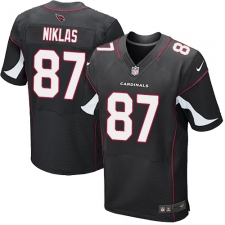 Men's Nike Arizona Cardinals #87 Troy Niklas Elite Black Alternate NFL Jersey