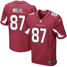 Men's Nike Arizona Cardinals #87 Troy Niklas Elite Red Team Color NFL Jersey