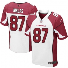 Men's Nike Arizona Cardinals #87 Troy Niklas Elite White NFL Jersey