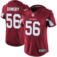 Women's Nike Arizona Cardinals #56 Karlos Dansby Elite Red Team Color NFL Jersey