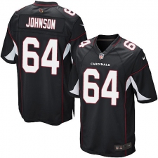 Men's Nike Arizona Cardinals #64 Dorian Johnson Game Black Alternate NFL Jersey