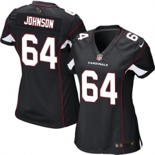 Women's Nike Arizona Cardinals #64 Dorian Johnson Game Black Alternate NFL Jersey