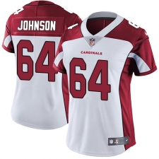 Women's Nike Arizona Cardinals #64 Dorian Johnson White Vapor Untouchable Limited Player NFL Jersey
