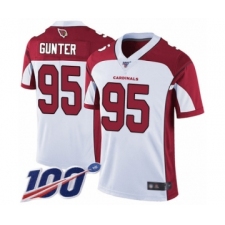 Men's Arizona Cardinals #95 Rodney Gunter White Vapor Untouchable Limited Player 100th Season Football Jersey