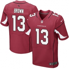 Men's Nike Arizona Cardinals #13 Jaron Brown Elite Red Team Color NFL Jersey