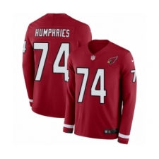Men's Nike Arizona Cardinals #74 D.J. Humphries Limited Red Therma Long Sleeve NFL Jersey