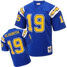 Mitchell And Ness Los Angeles Chargers #19 Lance Alworth Authentic Electric Blue 1984 Throwback NFL Jersey